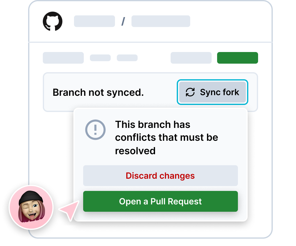 Sync Fork GitHub UI